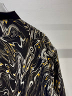 Mercury Mini Button Drip Paint Black Collar Shirt - JAPAN MADE
