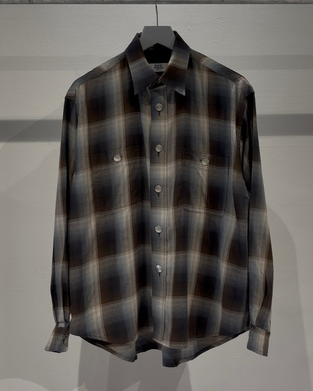 MERCURY BUTTON RAYON OMBRE SHIRT JACKET - PAST005