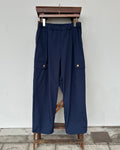 CHANGE BUTTON SOLOTEX®︎ CARGO SLACKS - NAVY