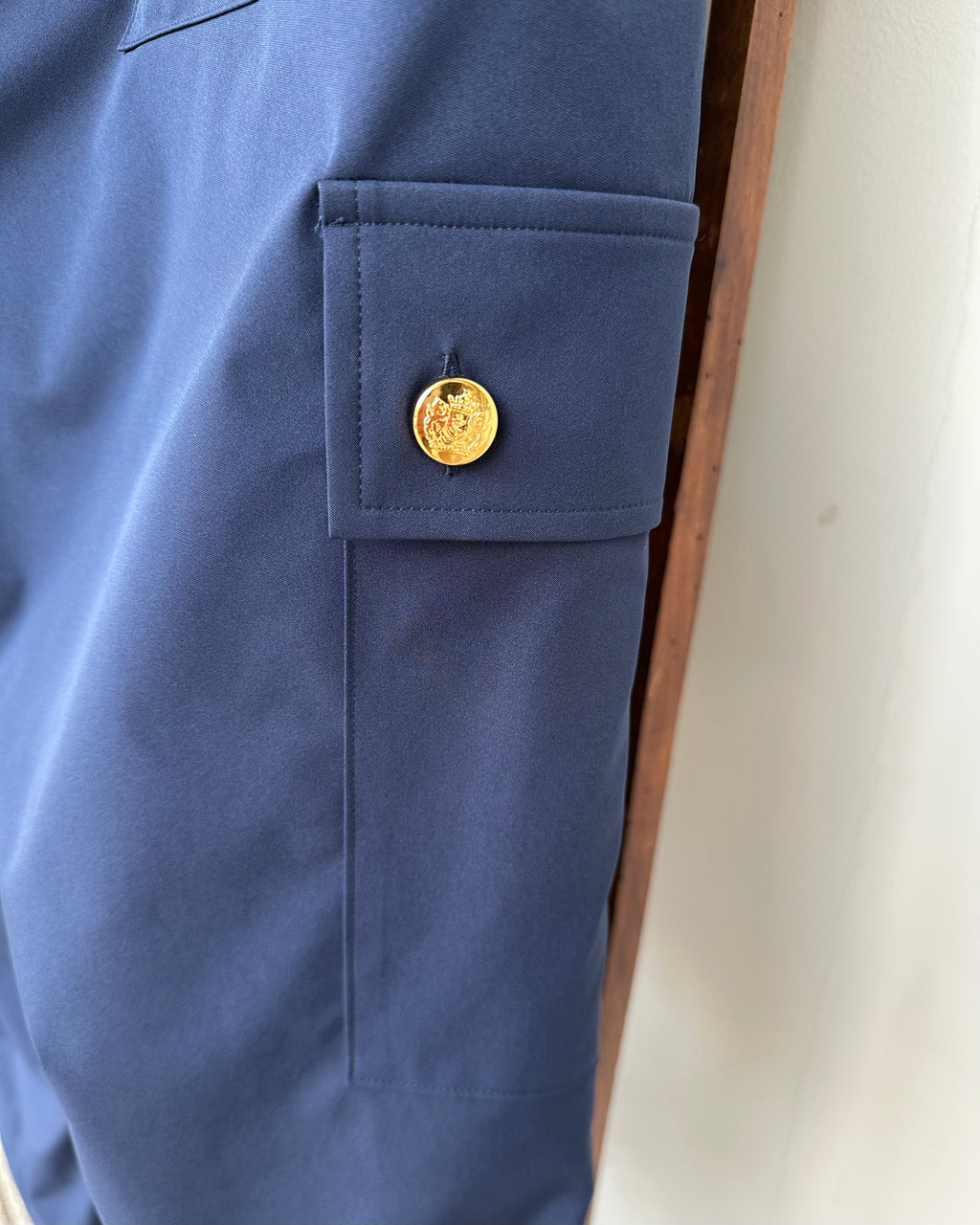CHANGE BUTTON SOLOTEX®︎ CARGO SLACKS - NAVY