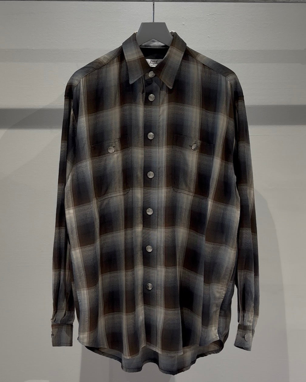 MERCURY BUTTON RAYON OMBRE SHIRT JACKET - PAST005