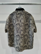 Mercury Mini Button Paisley Black Collar Shirt - JAPAN MADE