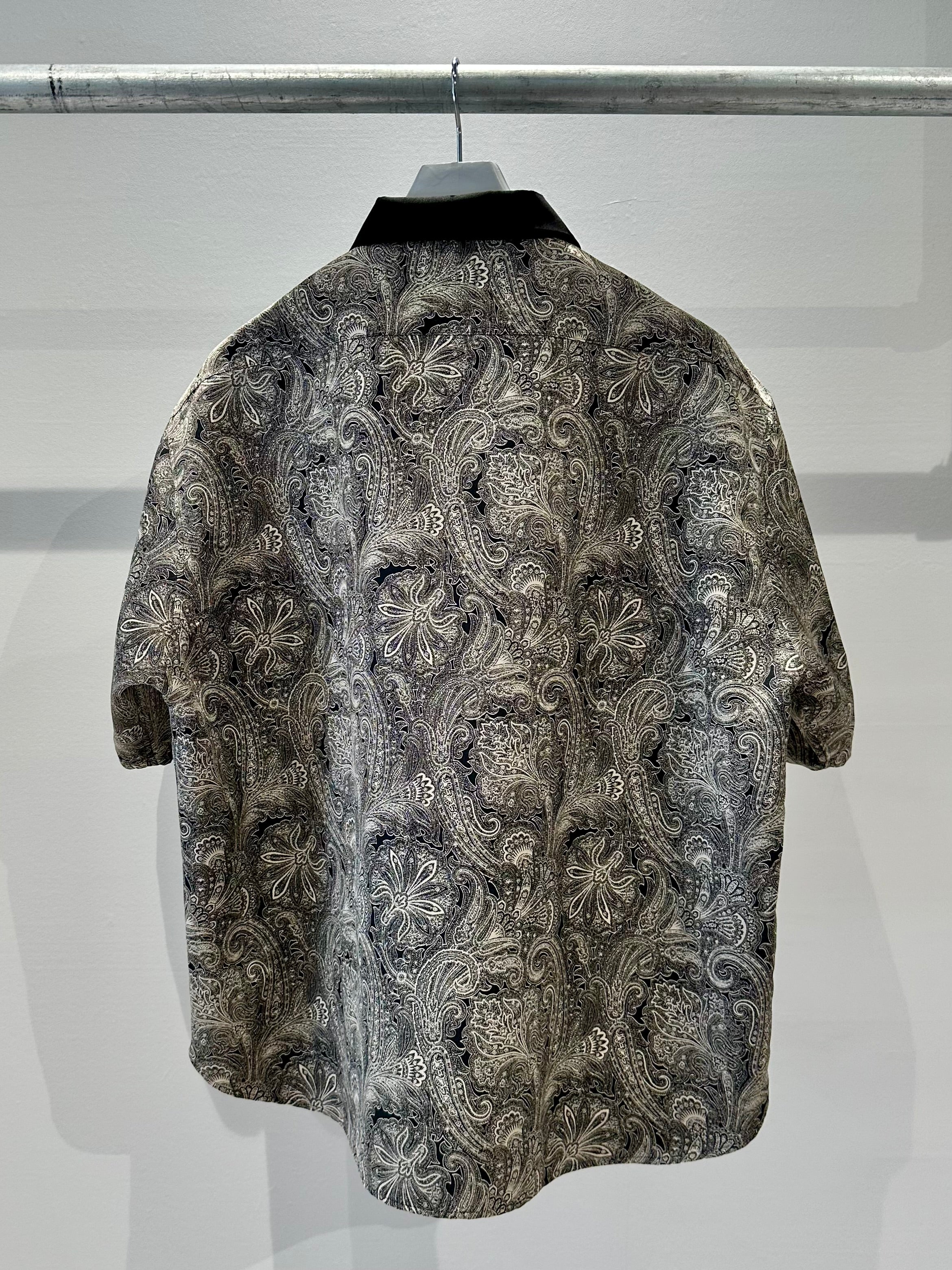 Mercury Mini Button Paisley Black Collar Shirt - JAPAN MADE