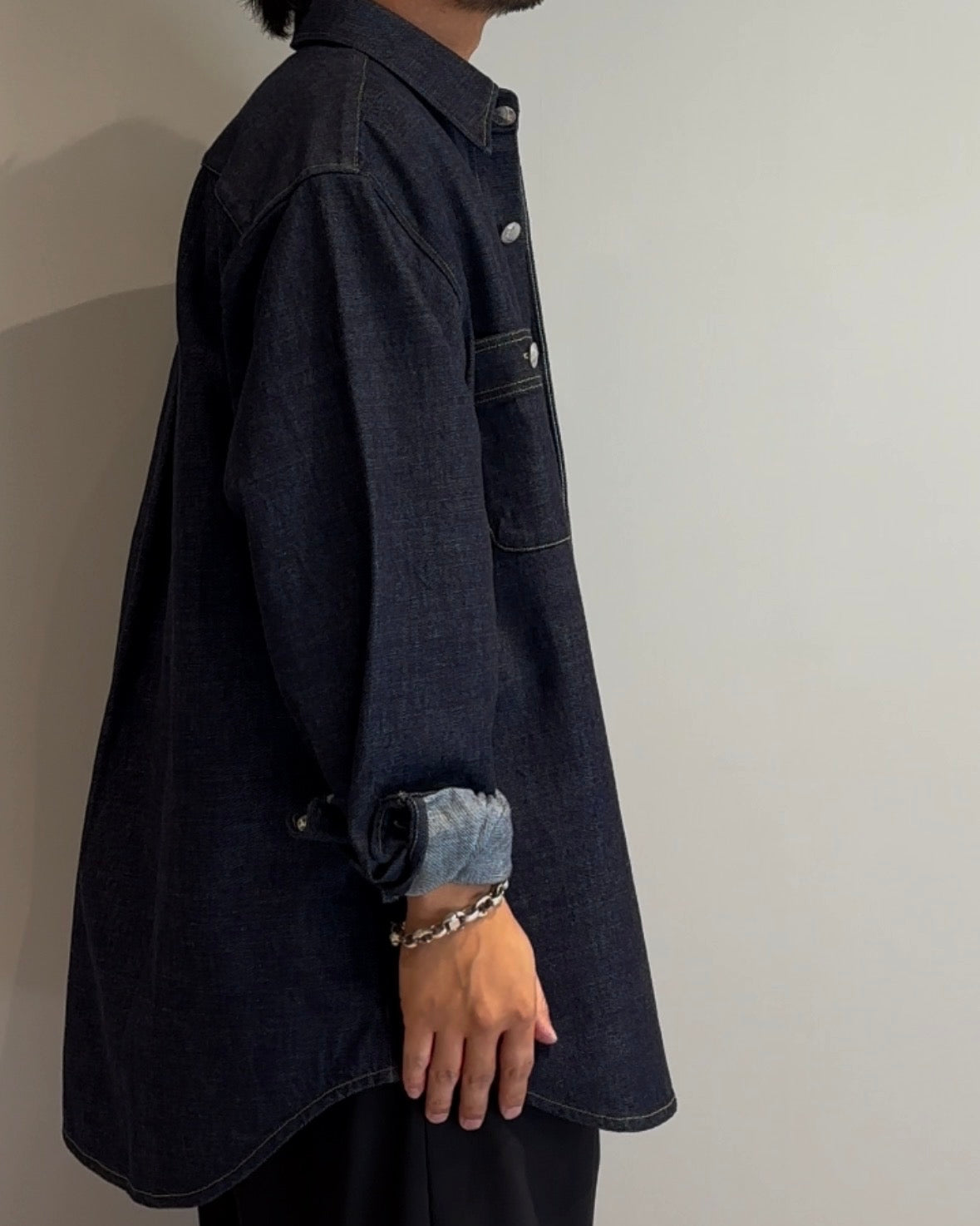 MERCURY BUTTON 12OZ DENIM JACKET SHIRTS - PAST-005