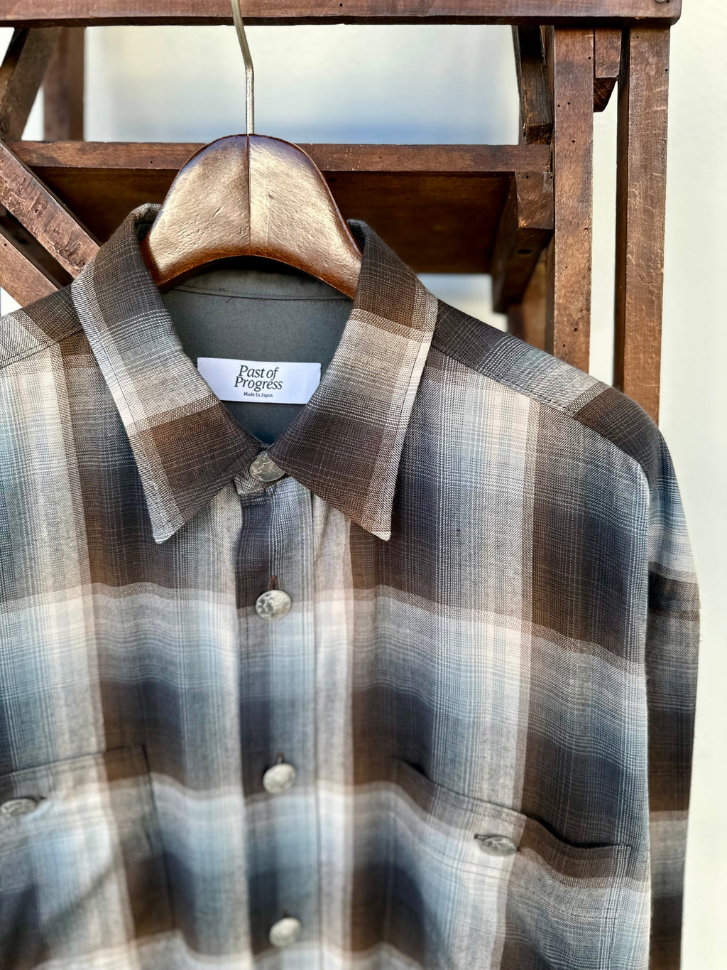 MERCURY BUTTON RAYON OMBRE SHIRT JACKET - PAST005