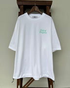 Instagram 1,500フォロワー達成記念  Classic Logo BALLON Tシャツ - ティファニーカラー 【WHITE】