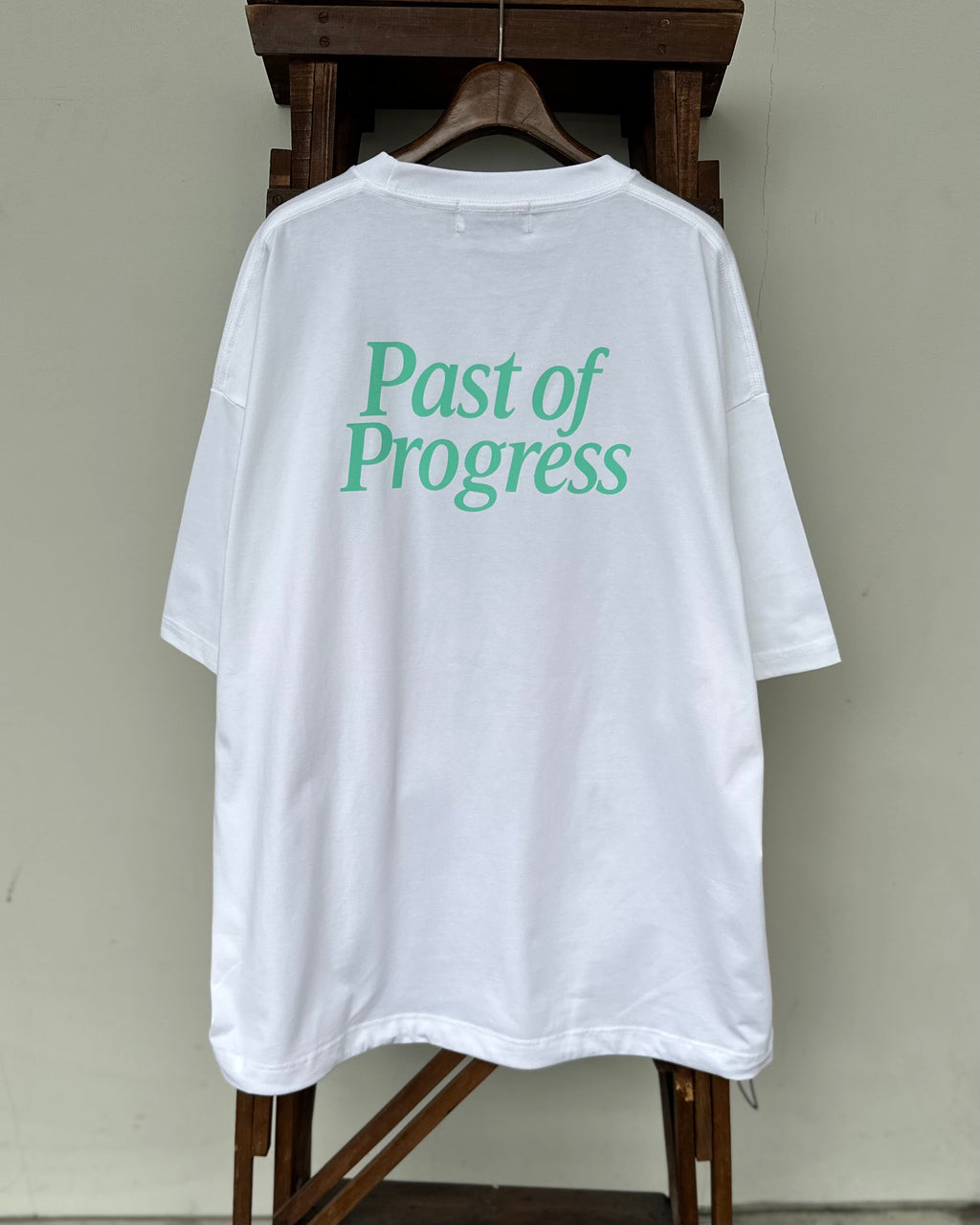 Instagram 1,500フォロワー達成記念  Classic Logo BALLON Tシャツ - ティファニーカラー 【WHITE】