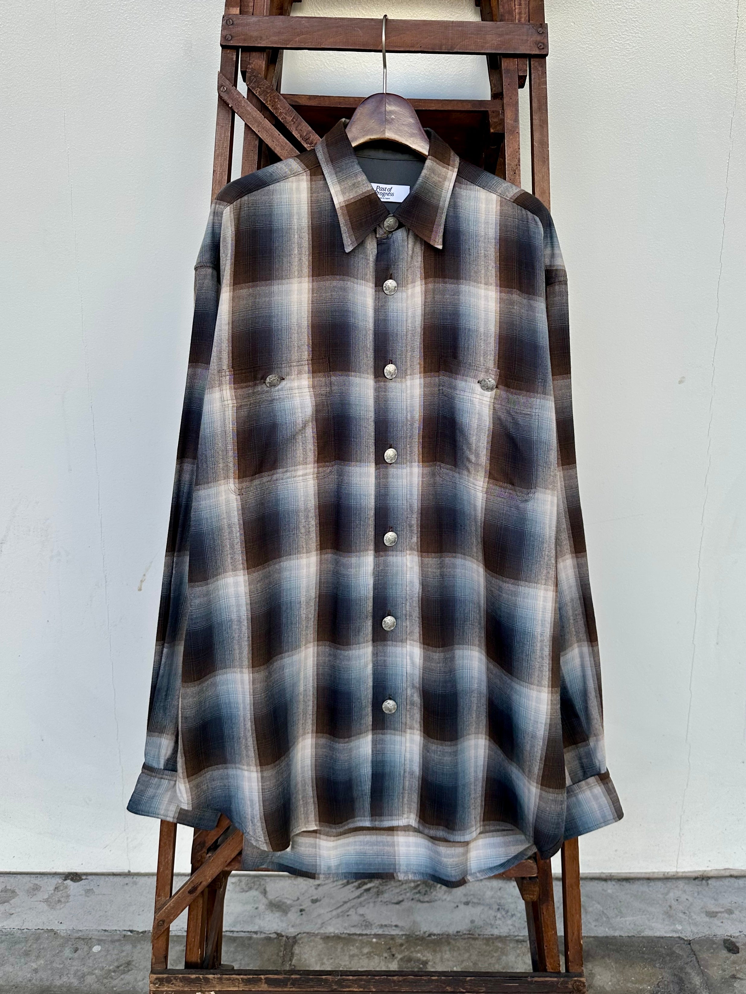 MERCURY BUTTON RAYON OMBRE SHIRT JACKET - PAST005