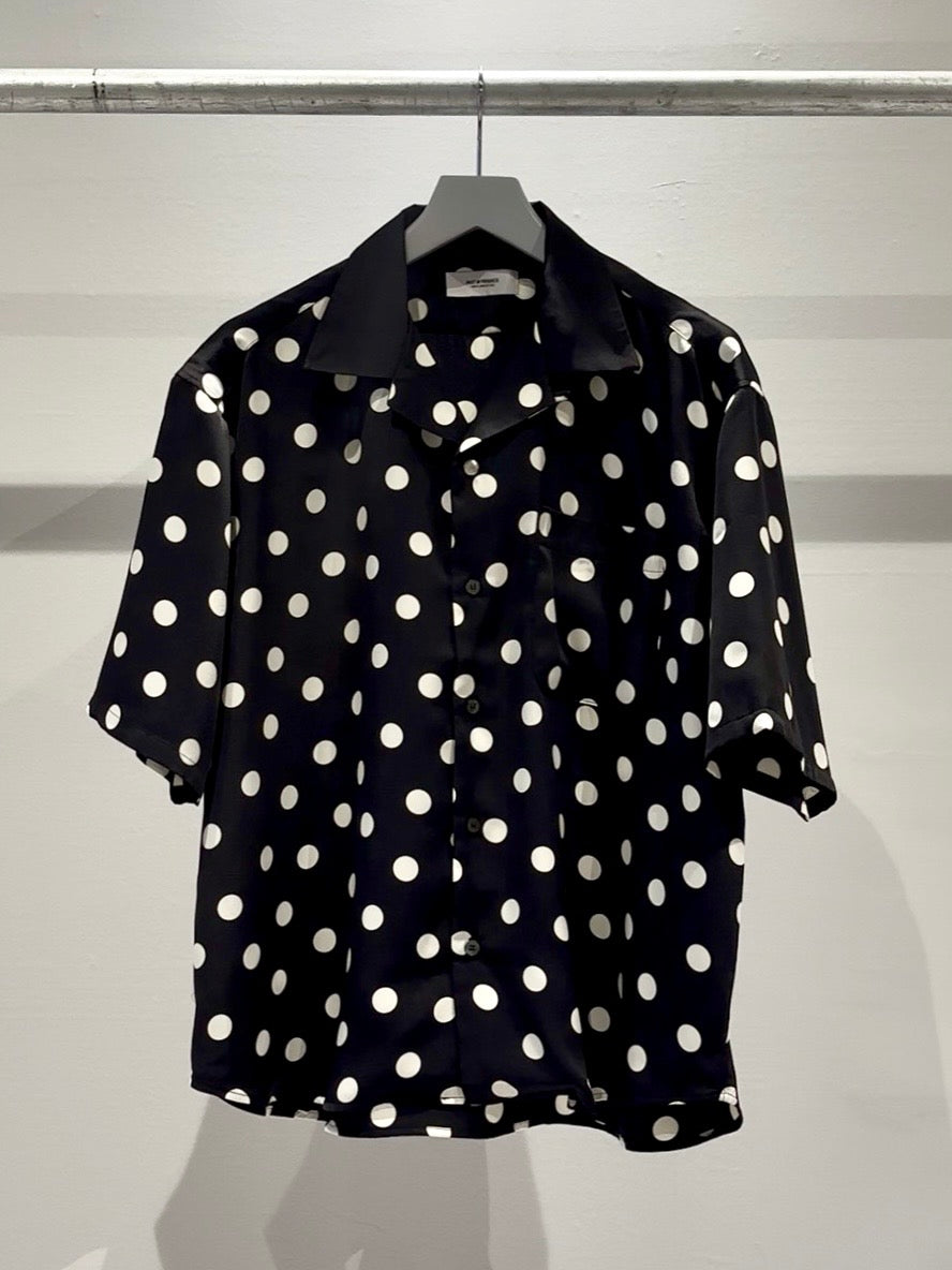 Mercury Mini Button Big Dot Black Collar Shirt - JAPAN MADE