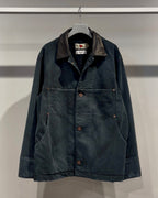 【VOO × PAST OF PROGRESS】LEATHER COLLAR NEO COVERALL DAMAGED / SUMI BLACK