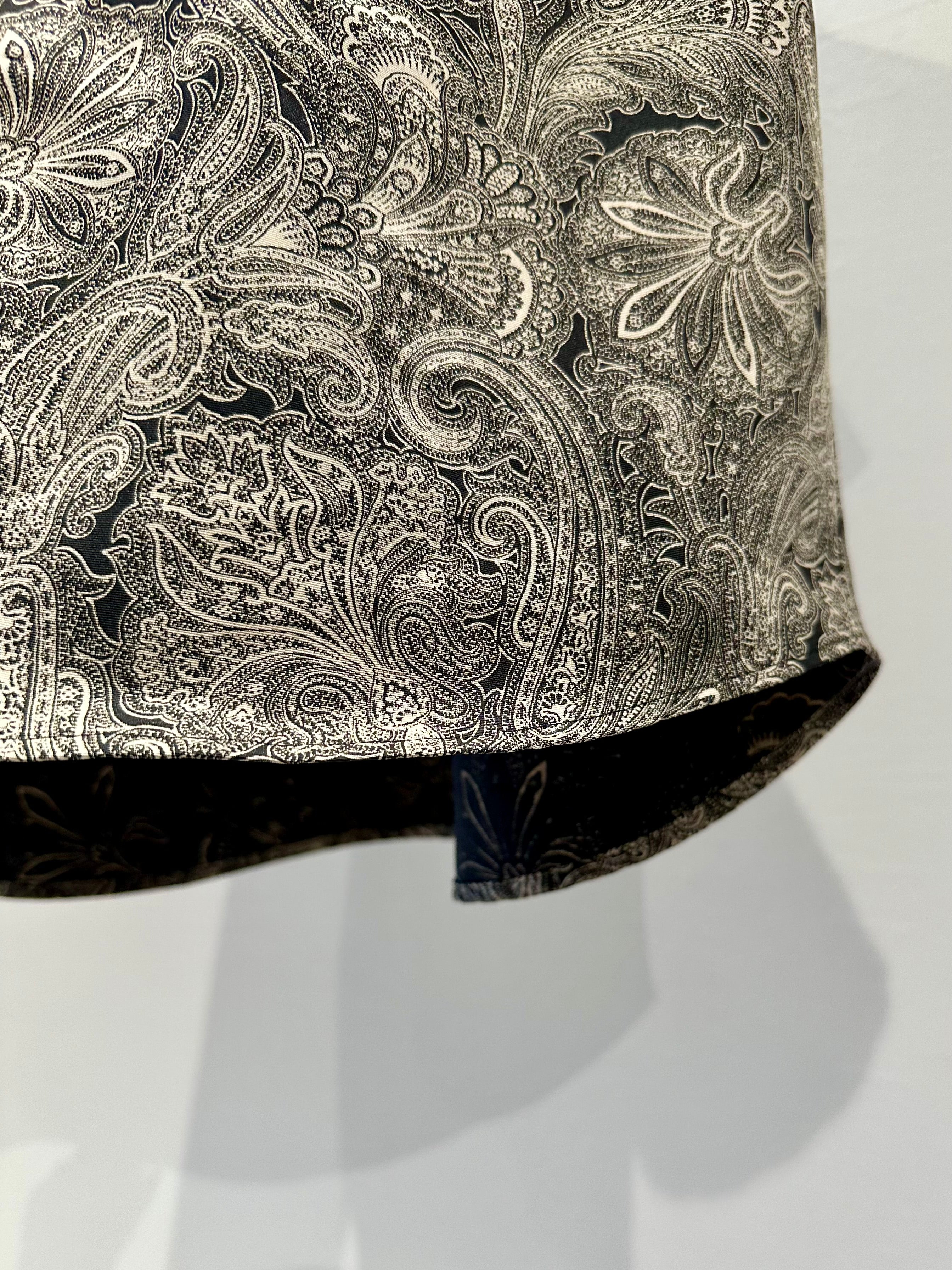 Mercury Mini Button Paisley Black Collar Shirt - JAPAN MADE