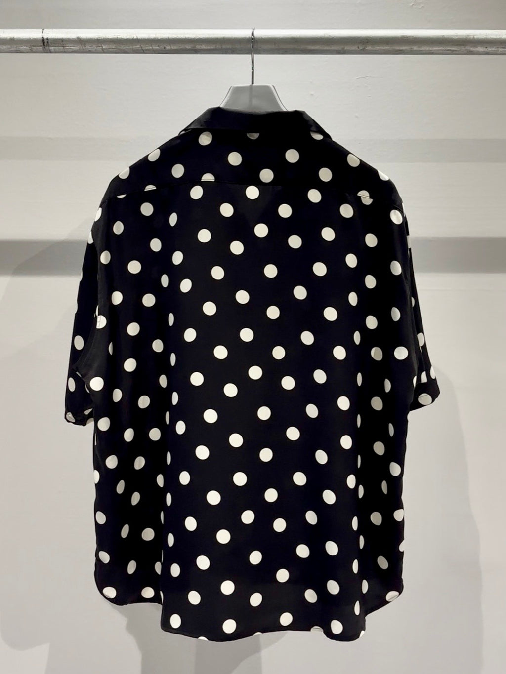 Mercury Mini Button Big Dot Black Collar Shirt - JAPAN MADE