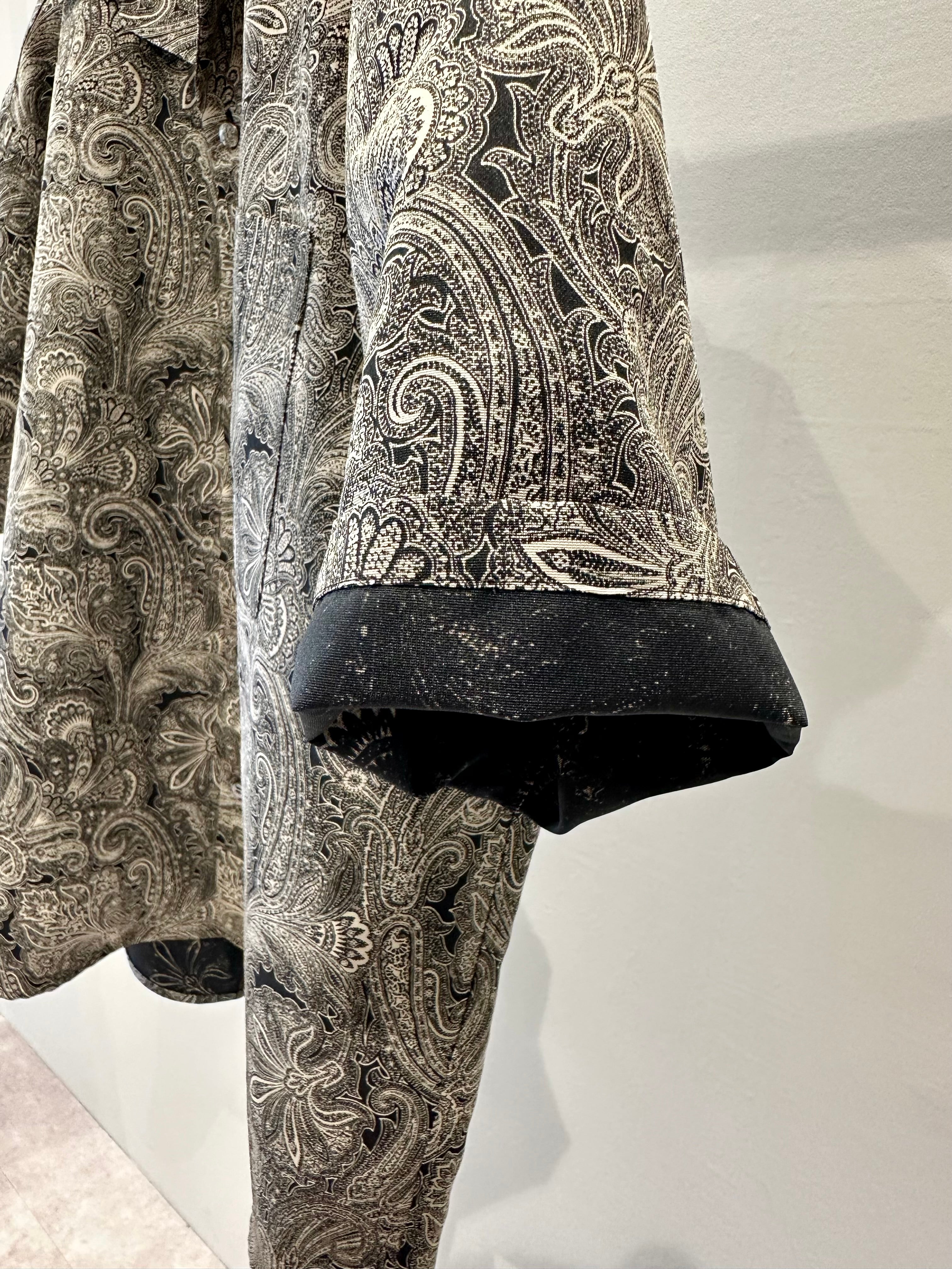 Mercury Mini Button Paisley Black Collar Shirt - JAPAN MADE