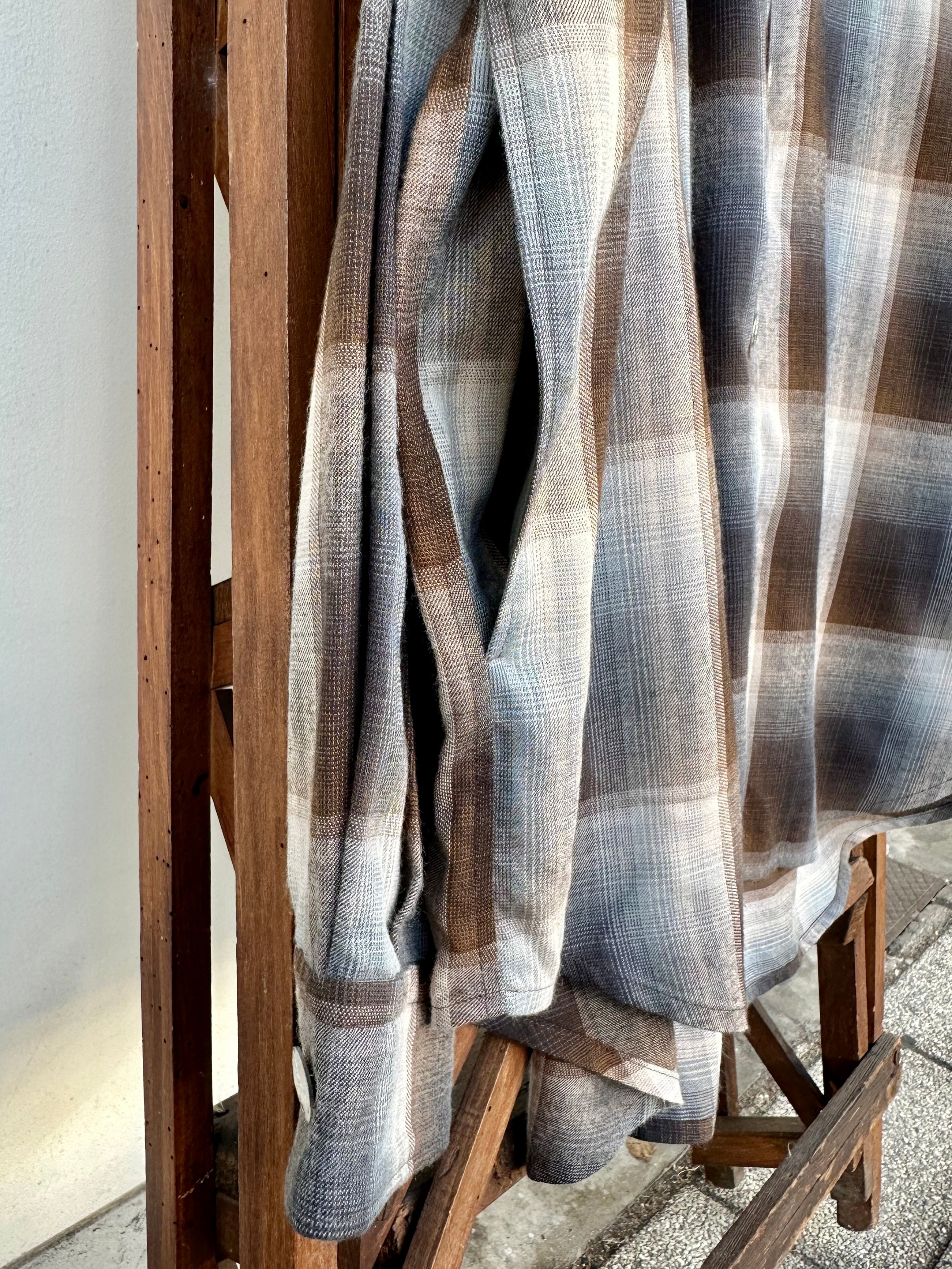 MERCURY BUTTON RAYON OMBRE SHIRT JACKET - PAST005