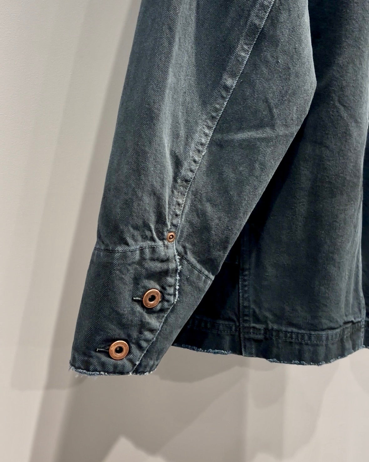 【VOO × PAST OF PROGRESS】LEATHER COLLAR NEO COVERALL DAMAGED / SUMI BLACK