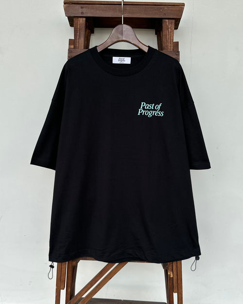 Instagram 1,500フォロワー達成記念  Classic Logo BALLON Tシャツ - ティファニーカラー 【BLACK】