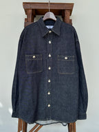 【Lightning 11月号掲載】MERCURY BUTTON 12OZ DENIM JACKET SHIRTS（INDIGO） - PAST-005