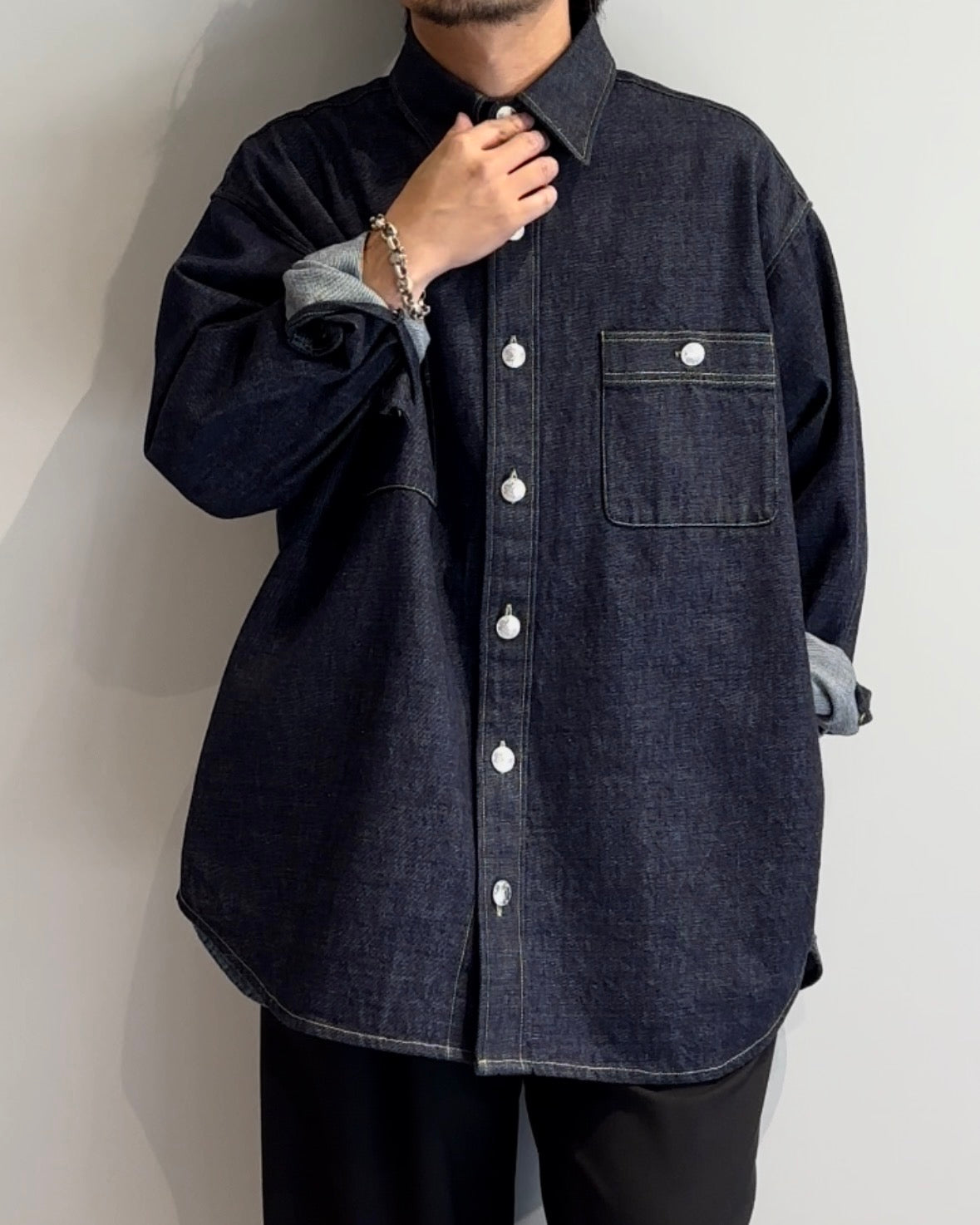 MERCURY BUTTON 12OZ DENIM JACKET SHIRTS - PAST-005