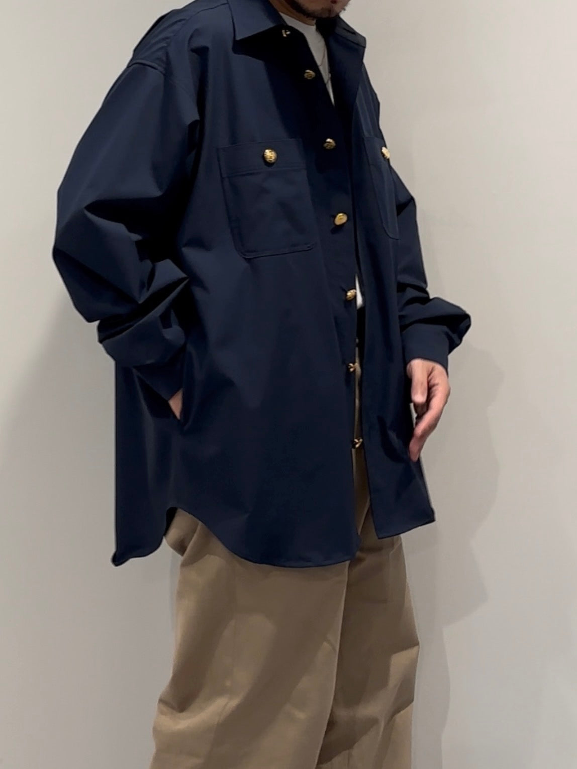 【先行予約商品】再販希望多数!! 前回即完売!!  SOLOTEX®︎ 紺ブレ SHIRTS JACKET