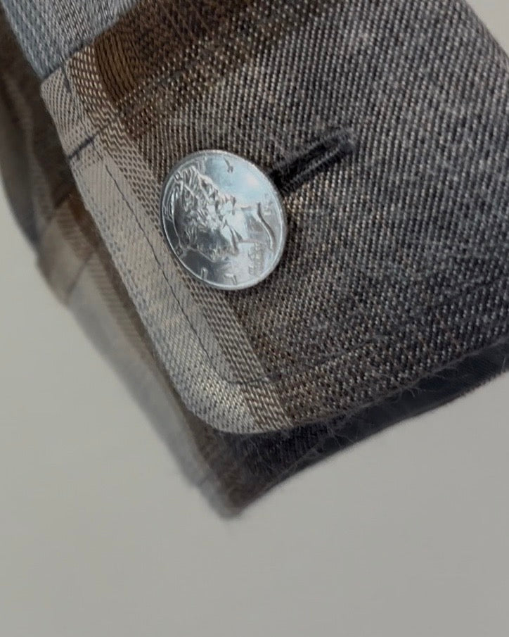 MERCURY BUTTON RAYON OMBRE SHIRT JACKET - PAST005