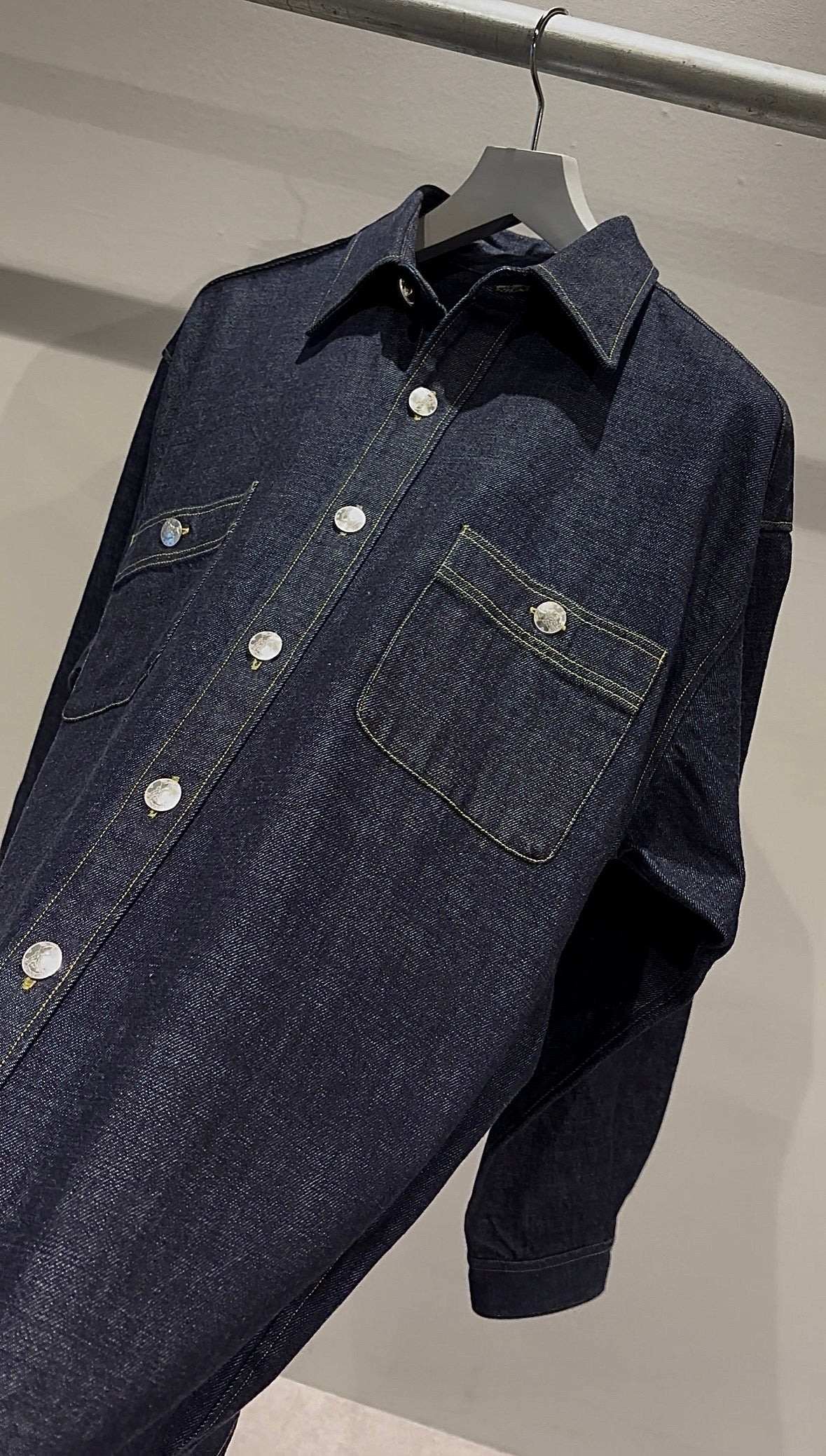 MERCURY BUTTON 12OZ DENIM JACKET SHIRTS - PAST-005