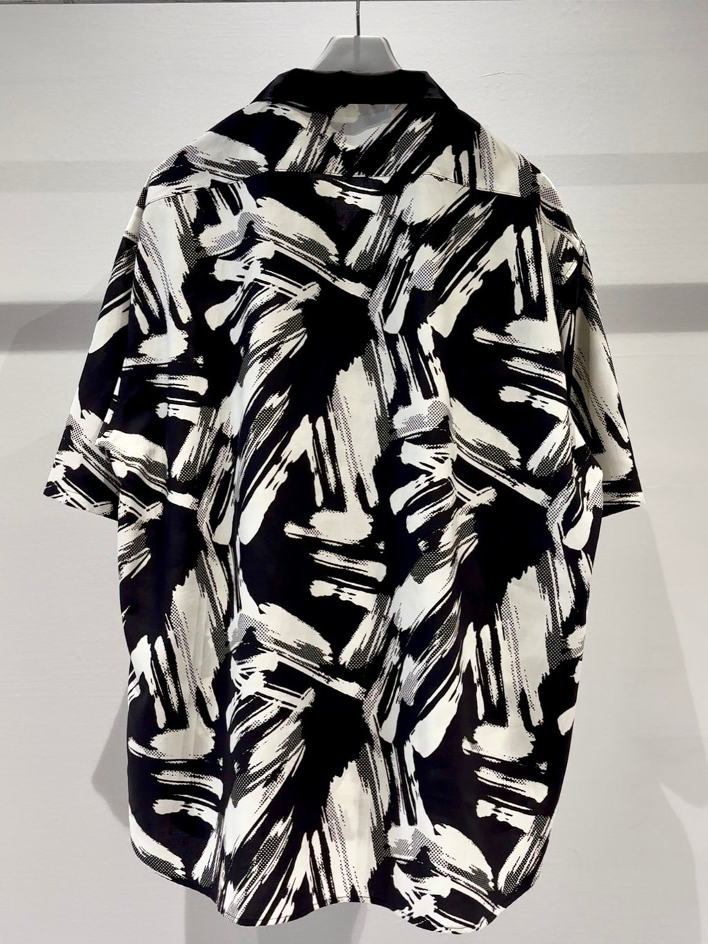 Mercury Mini Button Splash Print Black Collar Shirt - JAPAN MADE