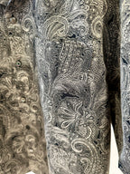 Mercury Mini Button Paisley Black Collar Shirt - JAPAN MADE