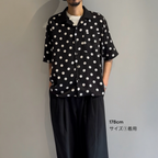 Mercury Mini Button Big Dot Black Collar Shirt - JAPAN MADE