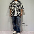 Mercury Mini Button Splash Print Black Collar Shirt - JAPAN MADE
