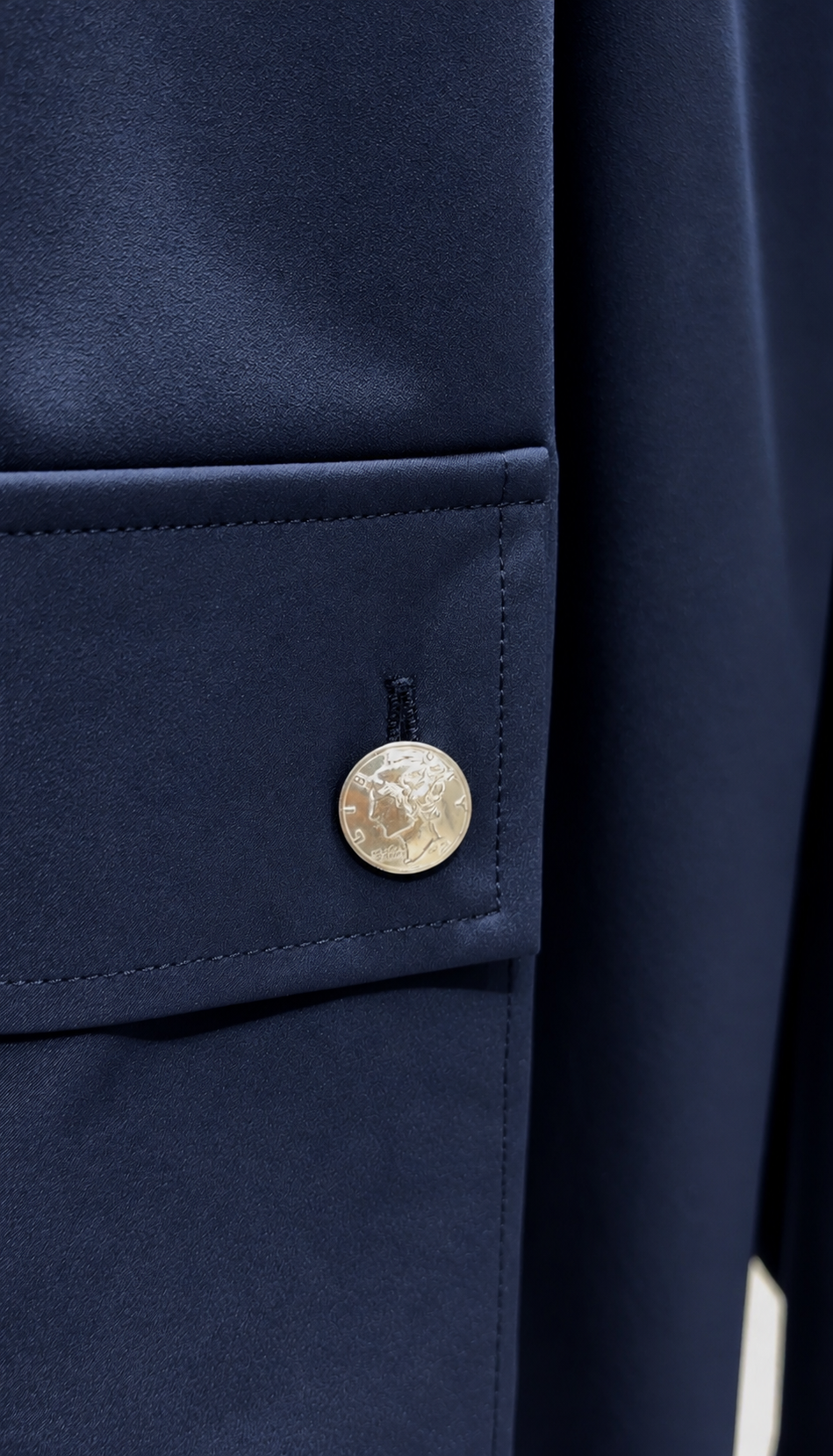MERCURY COIN CHANGE BUTTON SOLOTEX®︎ CARGO SLACKS - NAVY