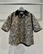 Mercury Mini Button Paisley Black Collar Shirt - JAPAN MADE