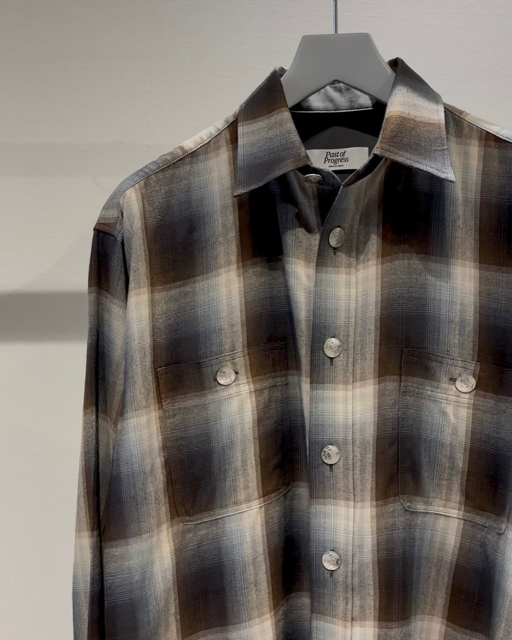 MERCURY BUTTON RAYON OMBRE SHIRT JACKET - PAST005