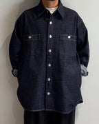 MERCURY BUTTON 12OZ DENIM JACKET SHIRTS - PAST-005