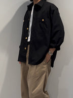 【先行予約商品】再販希望多数!! 前回即完売!! SOLOTEX®︎ 黒ブレ SHIRTS JACKET