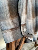 MERCURY BUTTON RAYON OMBRE SHIRT JACKET - PAST005