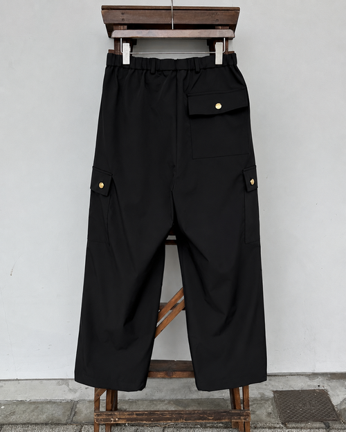 CHANGE BUTTON SOLOTEX®︎ CARGO SLACKS - BLACK