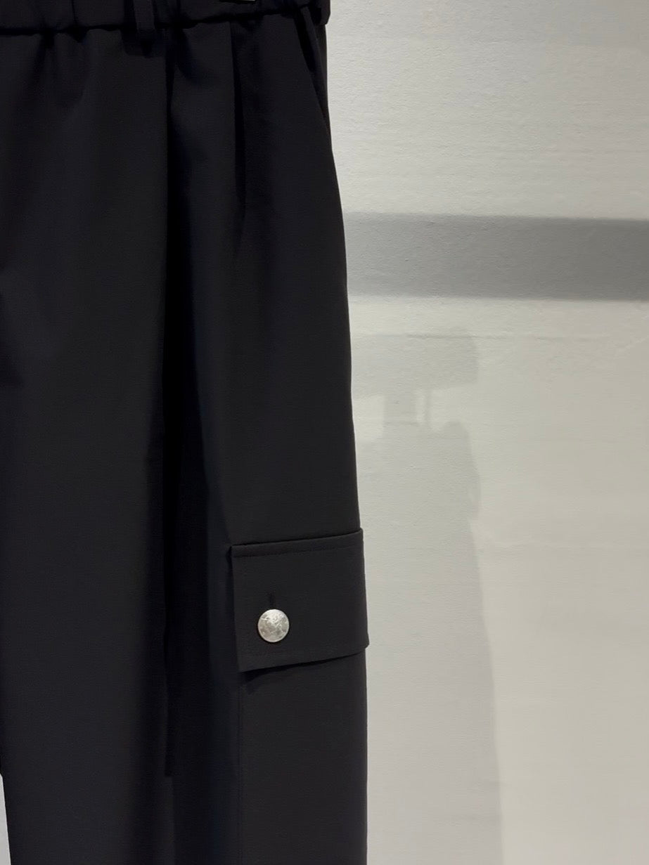 MERCURY COIN CHANGE BUTTON SOLOTEX®︎ CARGO SLACKS - BLACK
