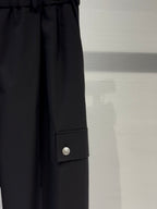 MERCURY COIN CHANGE BUTTON SOLOTEX®︎ CARGO SLACKS - BLACK