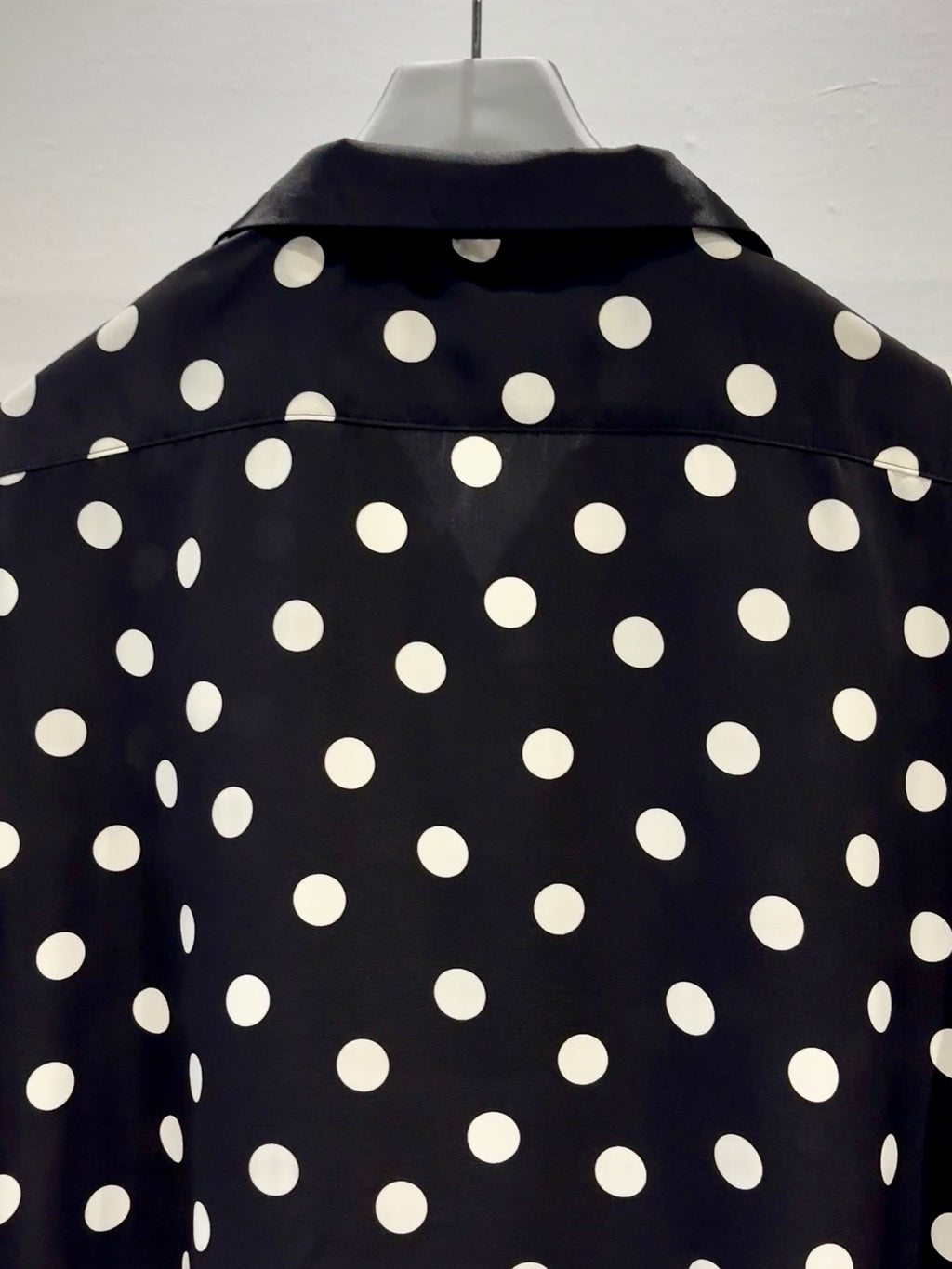 Mercury Mini Button Big Dot Black Collar Shirt - JAPAN MADE