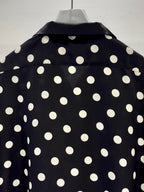 Mercury Mini Button Big Dot Black Collar Shirt - JAPAN MADE