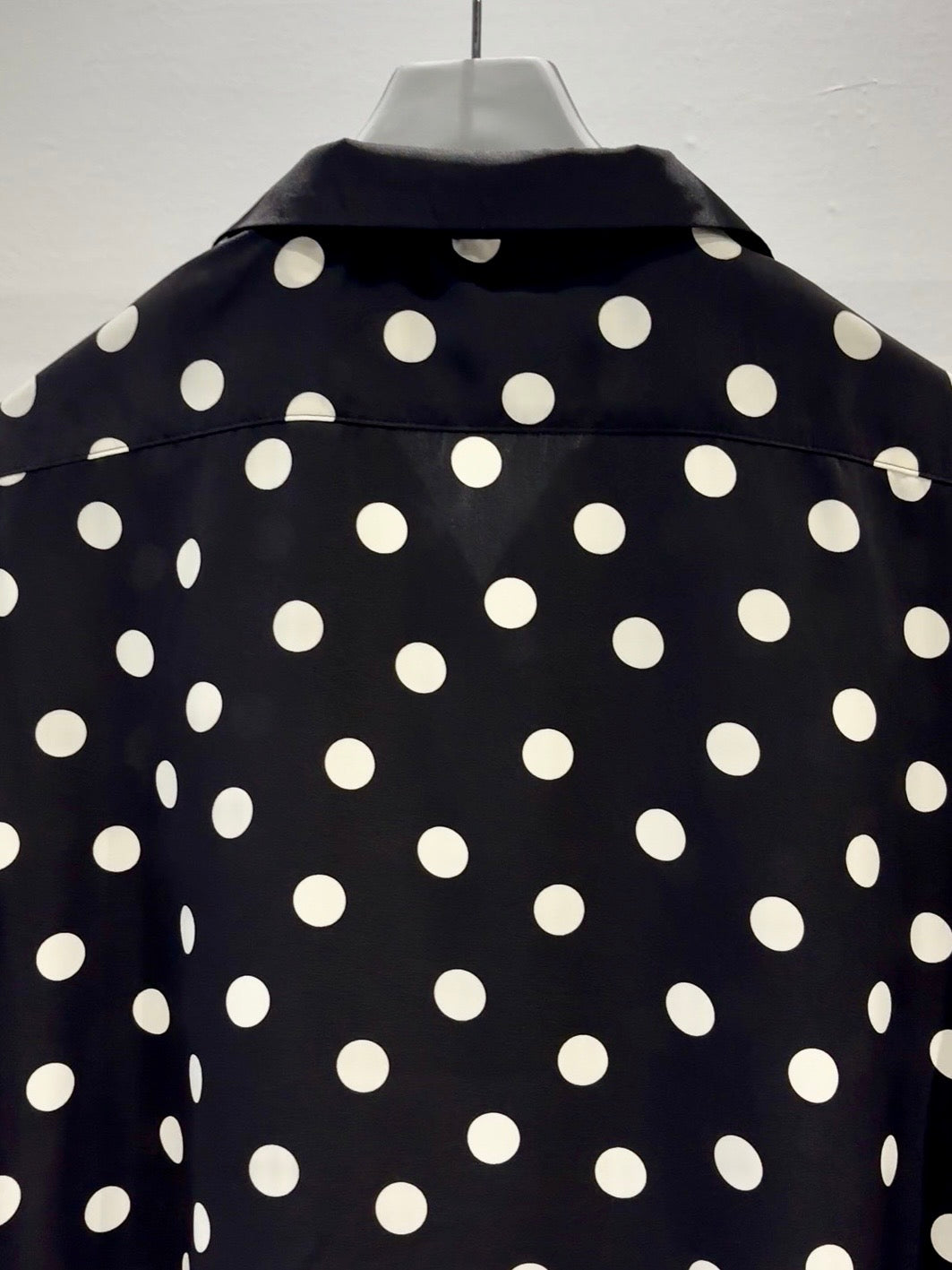 Mercury Mini Button Big Dot Black Collar Shirt - JAPAN MADE