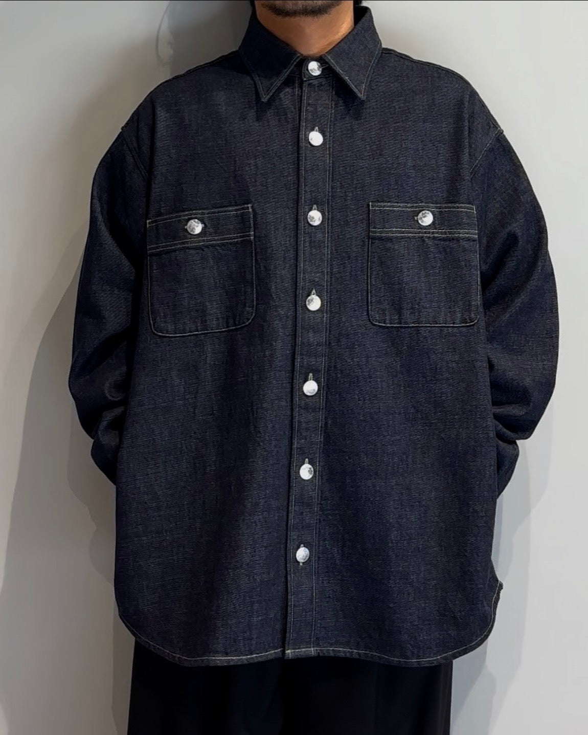 MERCURY BUTTON 12OZ DENIM JACKET SHIRTS - PAST-005