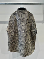 Mercury Mini Button Paisley Black Collar Shirt - JAPAN MADE