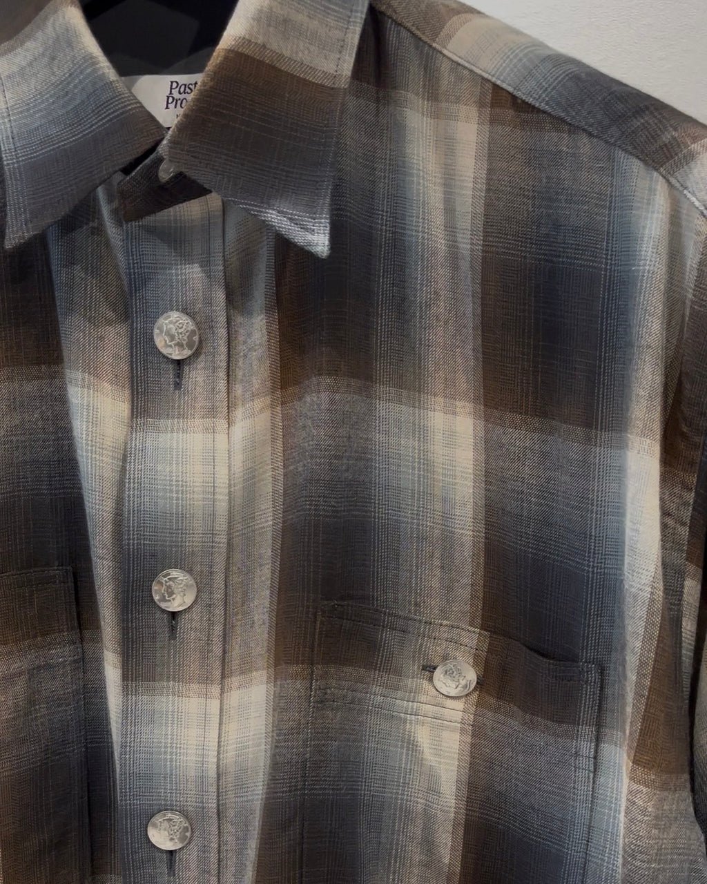 MERCURY BUTTON RAYON OMBRE SHIRT JACKET - PAST005