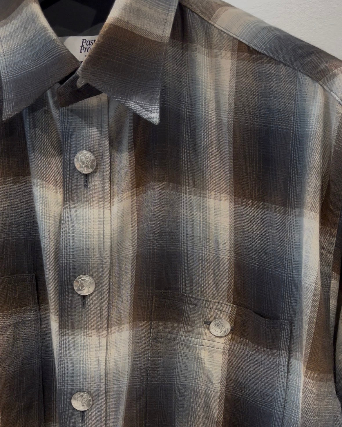 MERCURY BUTTON RAYON OMBRE SHIRT JACKET - PAST005