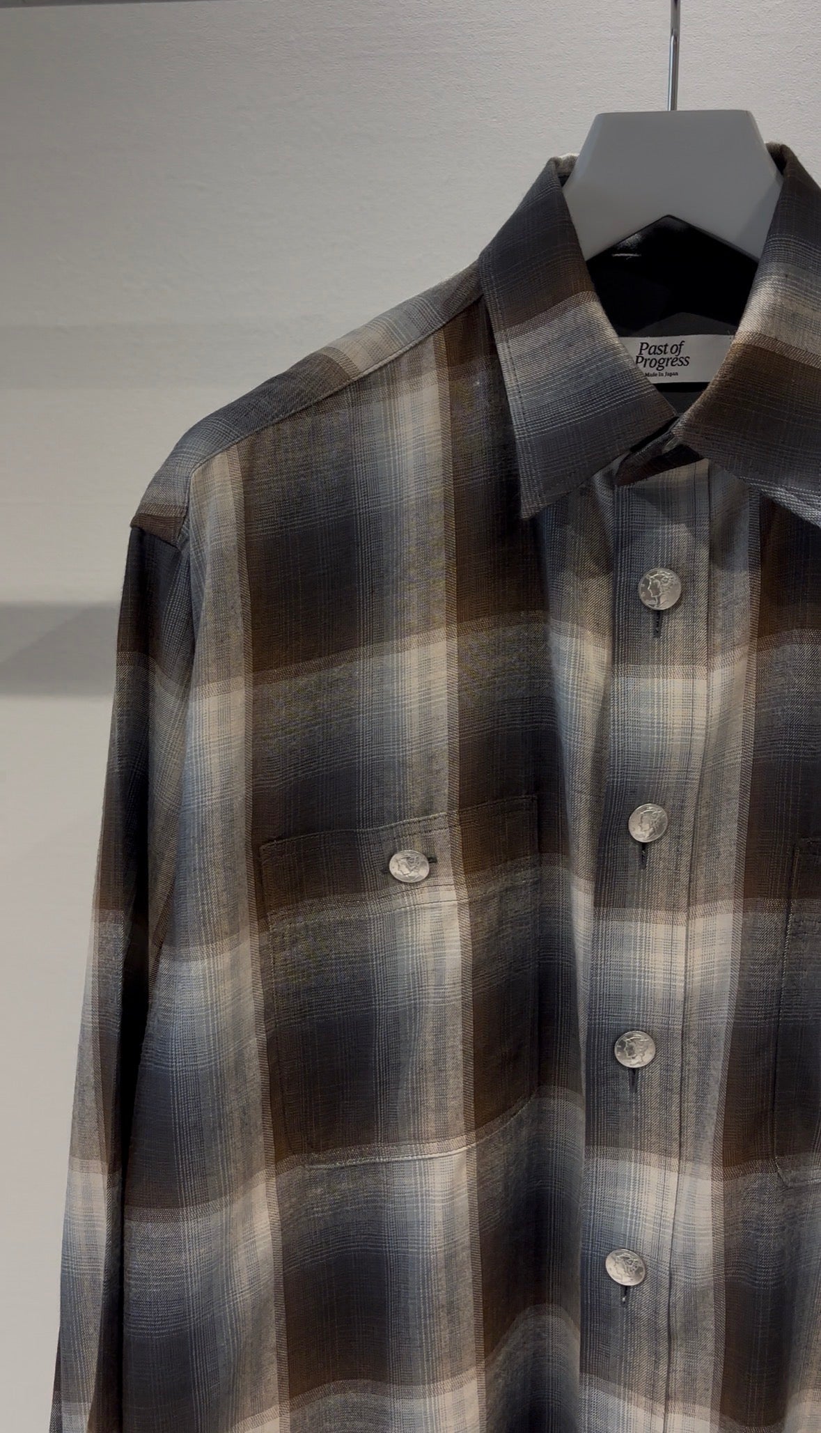 MERCURY BUTTON RAYON OMBRE SHIRT JACKET - PAST005