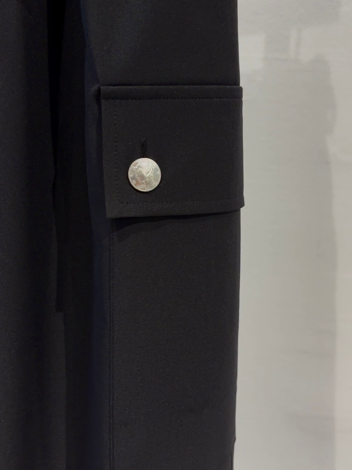 MERCURY COIN CHANGE BUTTON SOLOTEX®︎ CARGO SLACKS - BLACK