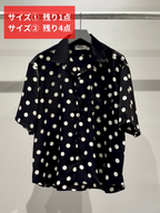 Mercury Mini Button Big Dot Black Collar Shirt - JAPAN MADE