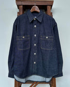 【Lightning 11月号掲載】MERCURY BUTTON 12OZ DENIM JACKET SHIRTS（INDIGO） - PAST-005