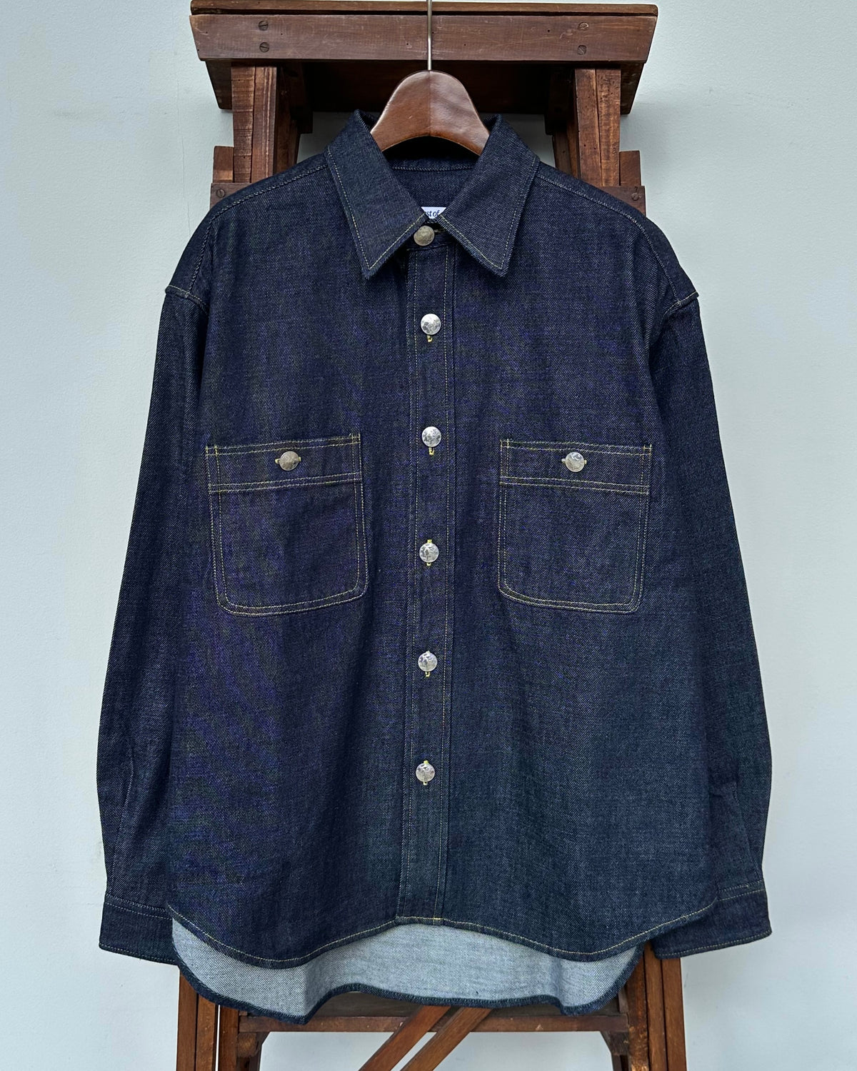 【Lightning 11月号掲載】MERCURY BUTTON 12OZ DENIM JACKET SHIRTS（INDIGO） - PAST-005